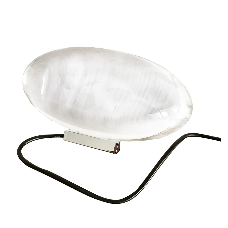 Candeeiro de Mesa Cristal LED: Design Italiano e Projetor Noturno - Image 6