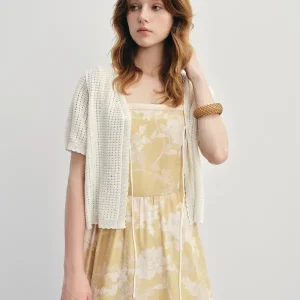 Cardigan Malha Texturada. Toque Linho: Elegância Fluida