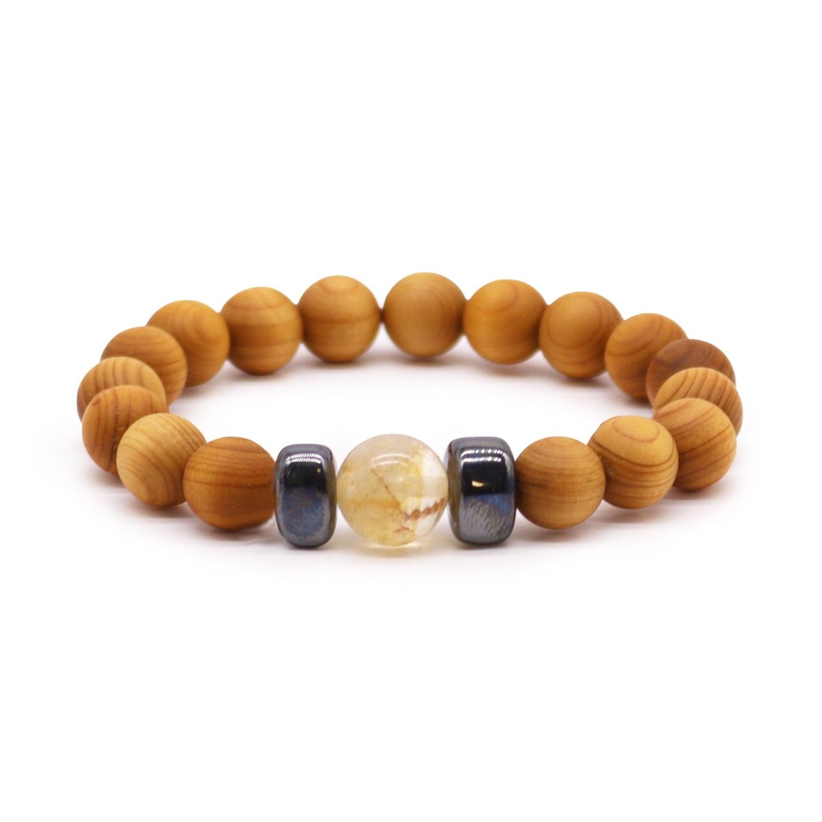 Pulseira Cedro Citrino | Chakra Plexo Solar – Energia & Confiança - Image 2
