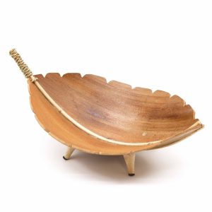 Suporte Chá Folha Coqueiro Natural – Decoração Ecológica