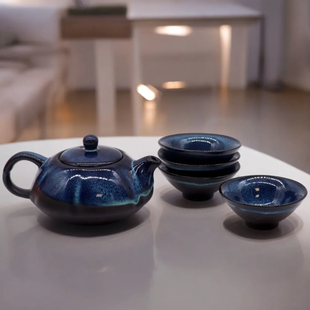 Conjunto de Chá Azul: Elegância e Serenidade para o Seu Lar - Image 3