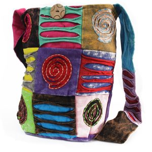 Bolsa Artesanal Roxo Espiral: Estilo e Praticidade