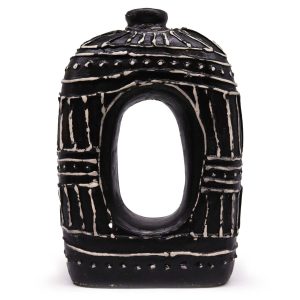 Vaso Ovalado Donut Chocolate 30cm – Elegância em Terracota