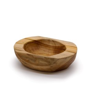 Tigela de Teca Natural Média 20x7cm para Decoração