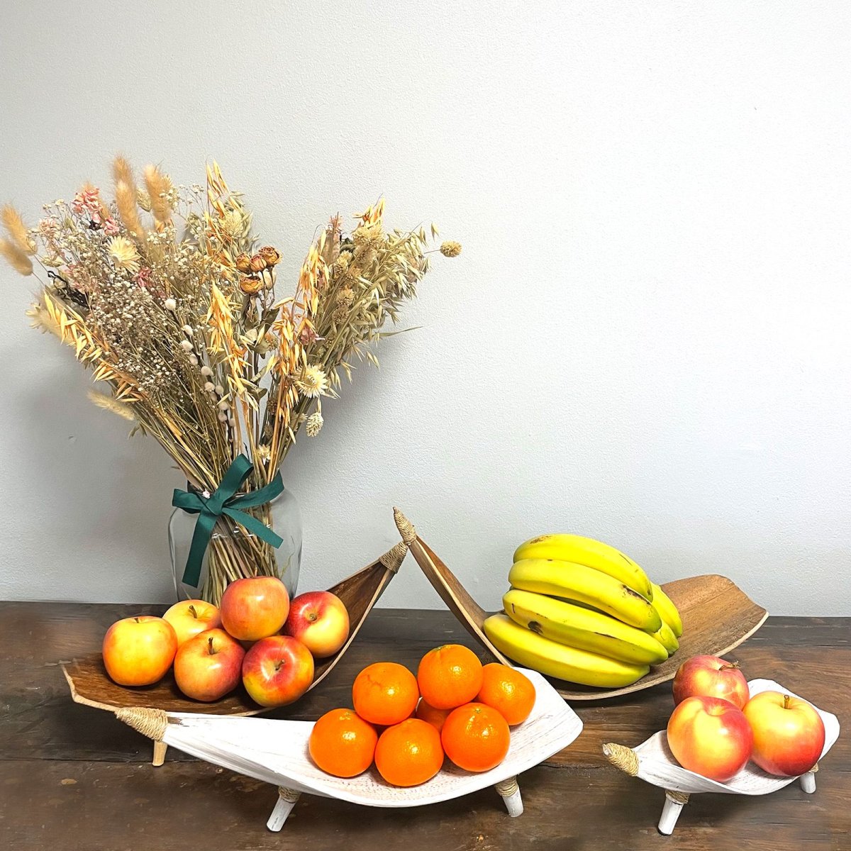 Fruteiras de Folha de Coco – Conjunto Branco - Image 5