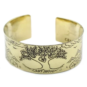 Pulseira Tibetana de Latão com Árvore da Vida