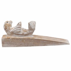 Travão de Porta Foca Bebé Esculpido à Mão – Artesanato Bali