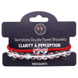 Pulseiras de Quartzo Duplo Poder – Clareza e Percepção