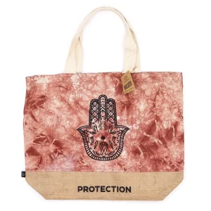 Bolsa Hamsa Terracota: Estilo Ecológico e Proteção