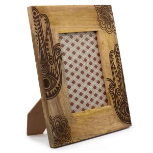 Moldura Hamsa em Madeira 13x18cm – Design Elegante