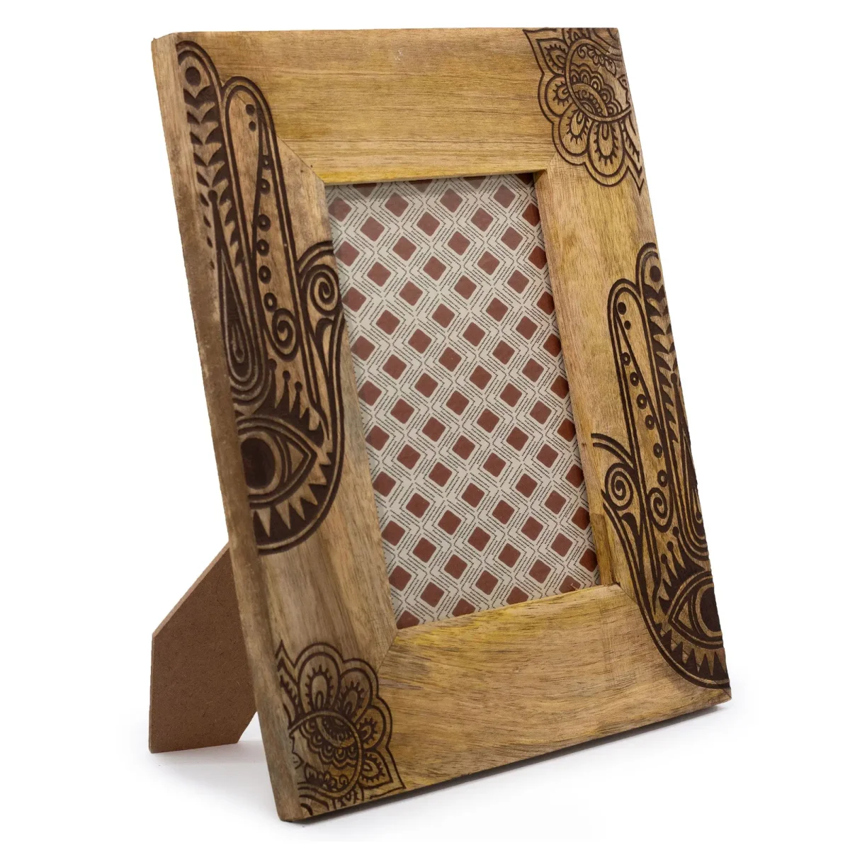 Moldura Hamsa em Madeira 13x18cm – Design Elegante - Image 2