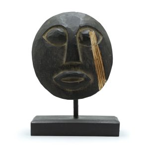 Máscara Tribal Timor Decorativa Negra 27x20cm