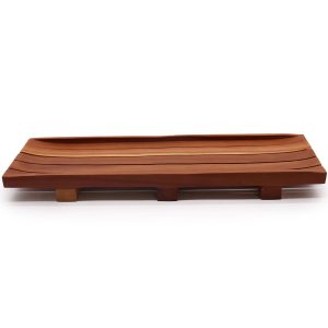 Bandeja de Sabão Caoba Grande: Elegância Natural para o Seu Banho