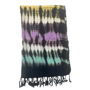 Echarpe Boho Java: Estilo Artesanal e Riscas Vibrantes
