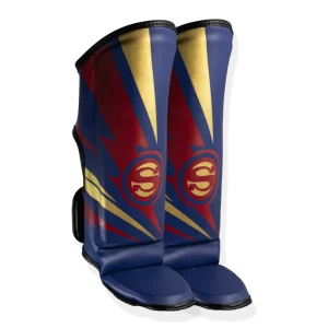Caneleira de Muay Thai Infantil Super-Hero - Azul