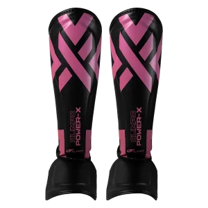 Caneleira de Muay Thai Power-X Edition - Preto Com Rosa