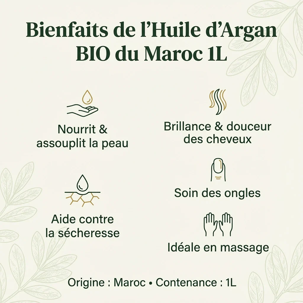 Óleo de Argan Orgânico de Marrocos 1L – Corpo e Cabelo - Image 7