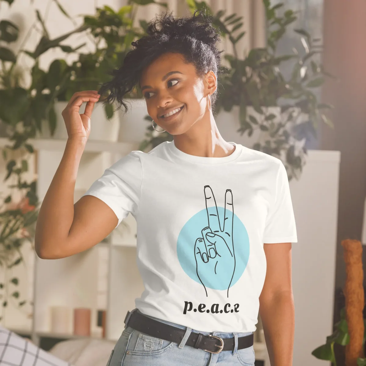BioStore T-shirt Unissexo: Conforto e Qualidade – Peace - Image 2