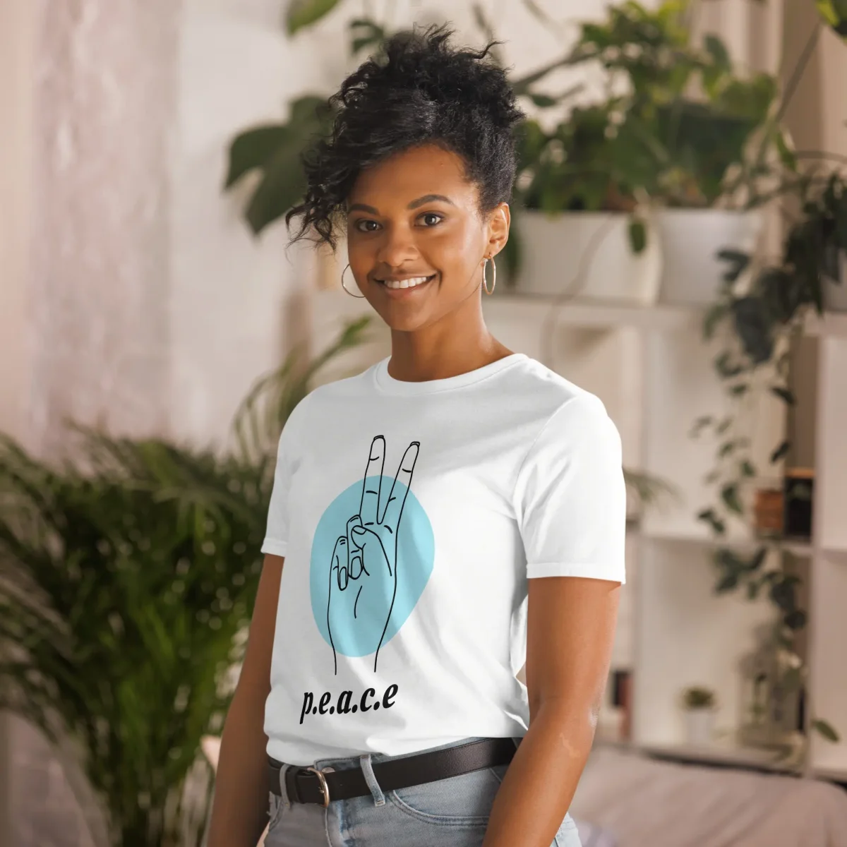 BioStore T-shirt Unissexo: Conforto e Qualidade – Peace - Image 3